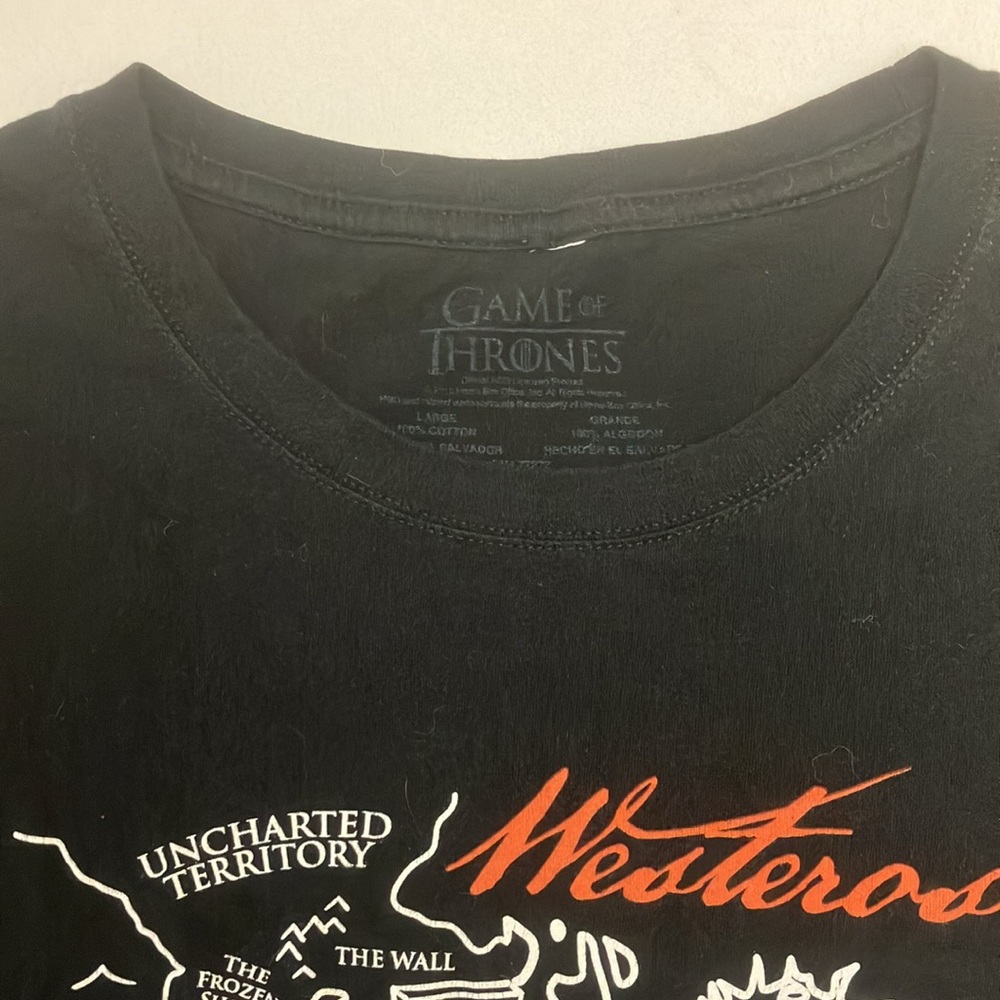 Game of Thrones Westeros Map Womens T-Shirt - Picture 7 of 7
